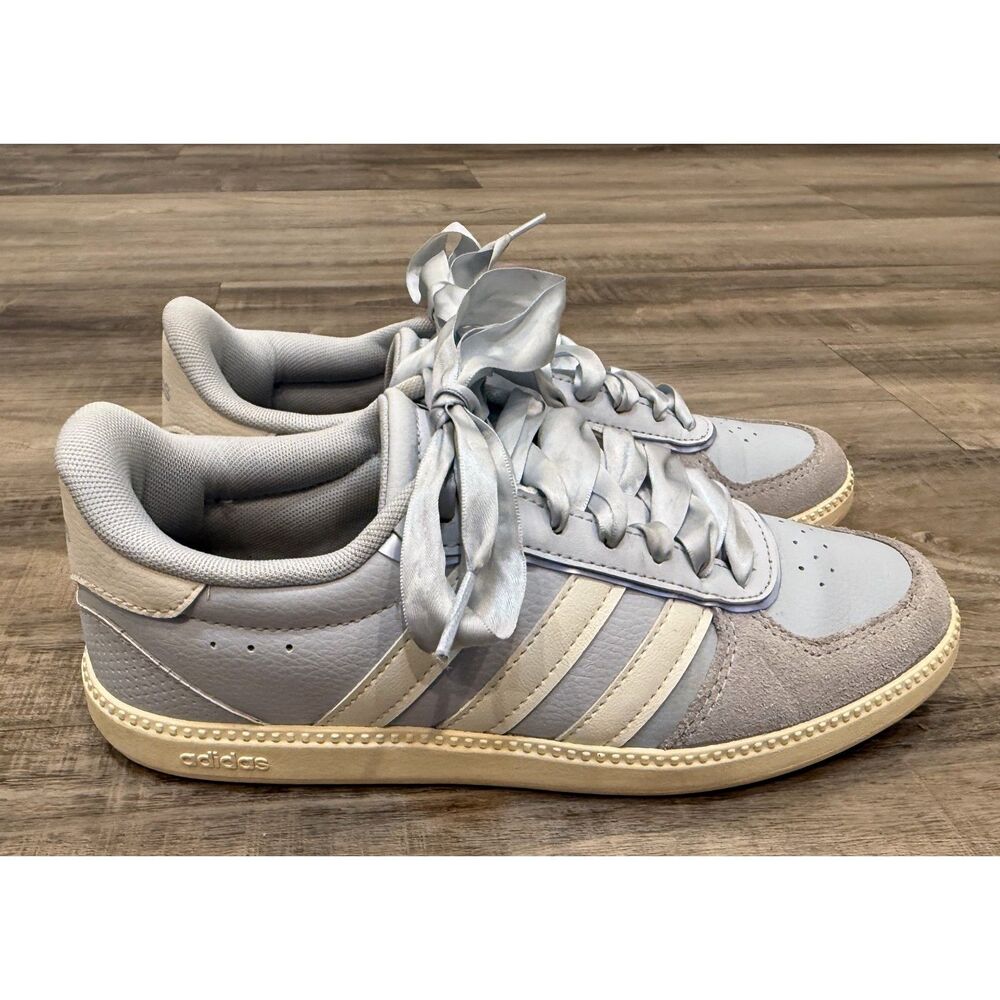 Adidas Breaknet Sleek Shoes Size 6.5 Halo Blue / Off White / Warm Vanilla - Picture 2 of 6